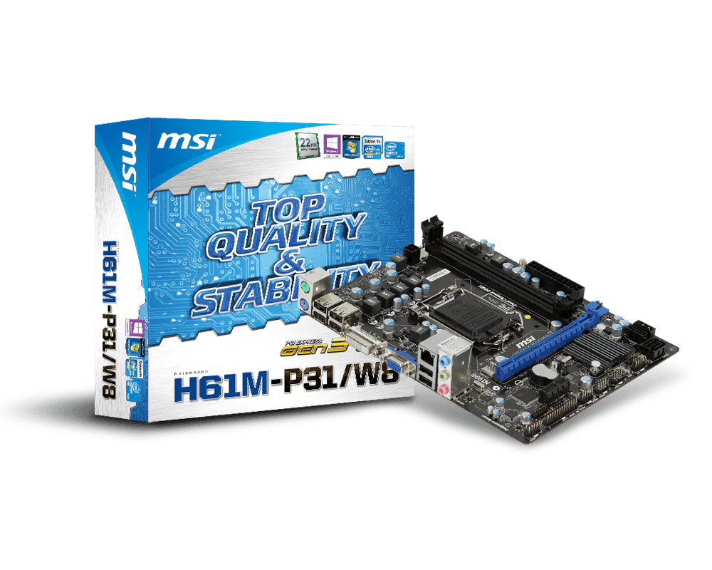MSI H61M-P31/W8